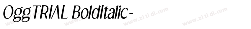 OggTRIAL BoldItalic字体转换